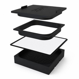 Hazh Vac Small 20 x 5.8 cm - Vacuum Filter Press & Liquid Extractor - Honeycomb Filter System Made of PETG - Includes 25 Micron Nylon Mesh Filter (Large)