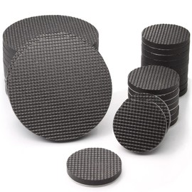 Non-Slip Furniture Pads,Solid Round Rubber Feet,12PCS 2 inch,20PCS 1",Stoppers,Self Adhesive Anti-Sliding Grippers for Bed,Couch,Table,Prevent Hardwood Floors Scratching Black