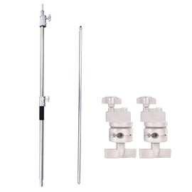 Dawot Photography C Stand with Boom Arm, 129.92inch Adjustable Heavy Duty Light C-Stand with 50inch Holding Arm, 2 Pieces Grip Head for Video Reflector, Moonlight, Softbox, 44 lbs Load Capacity