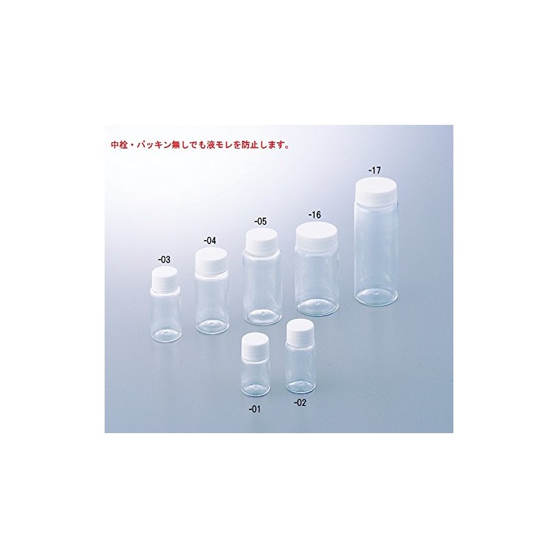 Nikko 1-9630-04 PET Screw Vials 1.1 fl oz (30 ml)