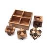 BSIRI Wooden Puzzle Box Set (4 Games) - Challenging Brain
