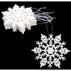 Christmas Concepts® Pack of 12-10cm Glitter Snowflake Hanging Decorations -