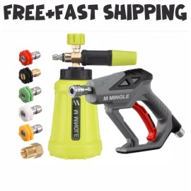 M MINGLE High Pressure Washer Gun with Foam Cannon, Cannon Dual...