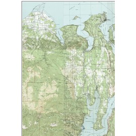 Puget Sound - ca. 1940 - USGS Old Topographic Map Custom Composite Washington
