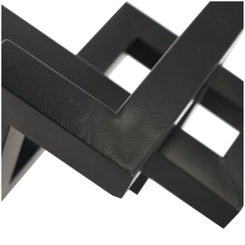 Deco 79 Metal Geometric Decorative Sculpture Abstract Shaped Home Decor Statue, Accent Figurine 12" x 13" x 7", Black