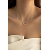 Sterling Silver Cubic Zirconia Heart Necklace | Women's Heart Pendant