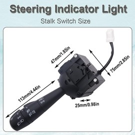 ZAMDOE 8201167981 Steering Indicator Light Stalk Switch for Dacia Logan MCV II Sandero Lodgy Dokker Duster for Renault Captur CLIO Trafic III Bus Twingo High Low Beam Replace 255405005R