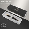 PARKER IM Ballpoint Pen, Black Lacquer with Gold Trim, Medium