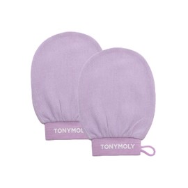 TONYMOLY Plum Bum Deep Exfoliating Gloves, Korean Body Scrubber Mitt, 2 Pack, Exfoliation Treatment