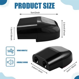 Tecledsn 4PCS Deer Whistles for Car, Automotive Safety Kits, Automotive Save a Deer Whistles to Avoid Collisions, Universal Car Accessories Animal Alert Compatible with Vehicles, Trunks (Black, 4PCS)