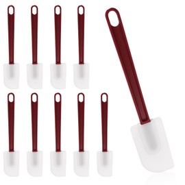 10Pack Rubber Spatula Set 500 Fahrenheit Heat Resistant Silicone Spatulas 10 Inch Commercial Spatula Non Stick Heavy Duty Spatula for Kitchen Cooking Baking Mixing Utensils, Dishwasher Safe