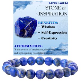 Bivei Pearl Bracelet for Women 8 mm Semi Precious Natural Stone Stretch Elastic Jewellery Yoga Gifts, Stone, No gemstone