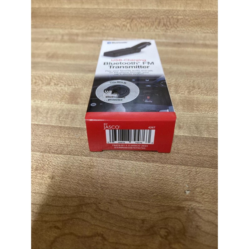 Jasco 79476 USB-Charging Bluetooth FM Transmitter Brand New