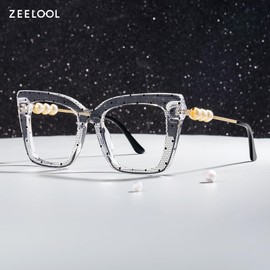 Zeelool Trendy Square Blue Light Blocking Glasses for women TV Phone Computer Gaming Glasses Monalisa ZJGX564231-01