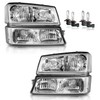 Vizotae Headlights W/Bulbs for 2003-2007 Chevy Silverado 1500 2500 3500