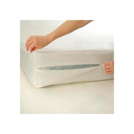 Deluxe Vinyl Zippered Crib Mattress Cover Full Encasement 28" x 52" Standard Size Waterproof White