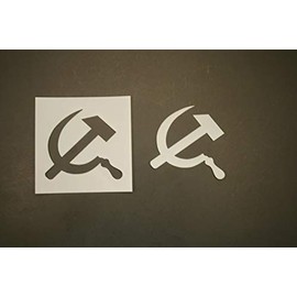 Hammer and Sickle Reusable Mylar Stencil - Art Supplies DIY Crafts Scrapbooking Painting 12"