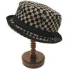 Happy Hat, Plaid Pork Pie Hat, 23.6 inches (60 cm),