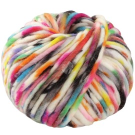LANA GROSSA Confetti Finger Thick Merino Wick Yarn with Speckle Print, Hand Knitting Yarn Made of 100% Virgin Wool (Merino), 100 g Wool for Knitting and Crocheting, 50 m Yarn