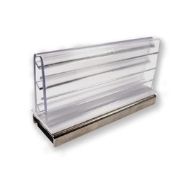 Large Clear Magnetic Card Grip Sign Holder for Gondola, Metal Shelves & Pallet Racks - 5 Pack