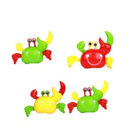 4pcs Wind-up Crab Toys for Boy Girl Clockwork Crabs Red Green Yellow Safe and Easy to Grasp for Coordination and Imaginative Play