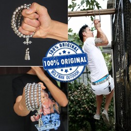Outdoor Chain Full Steel Martial Arts 108 Buddha Beads Necklace Chain (108 Beads Chain)
