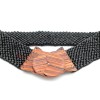 IndoMode Black Color Handcrafted Coconut Shell Elongated Beads Elastic BALI