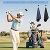 Golf Towel 2-Pack with Retractable Hook 12x12in (30x30cm) - Quick-Dry