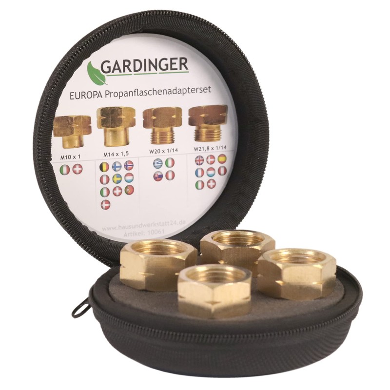 GARDINGER Box Europa Propane Bottles – Filling Set Makes You