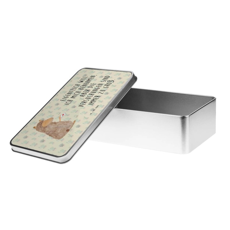 Mr. & Mrs. Panda Metal Tin Rectangular Alpaca Flag, Gift,