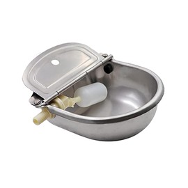Automatic Cow Drinking Water Bowl,304 Stainless Steel Animal Waterer Bowl for Horse,Goat,Pig,Dog, with 1/2 Float Valve (Water Pipe not Included)