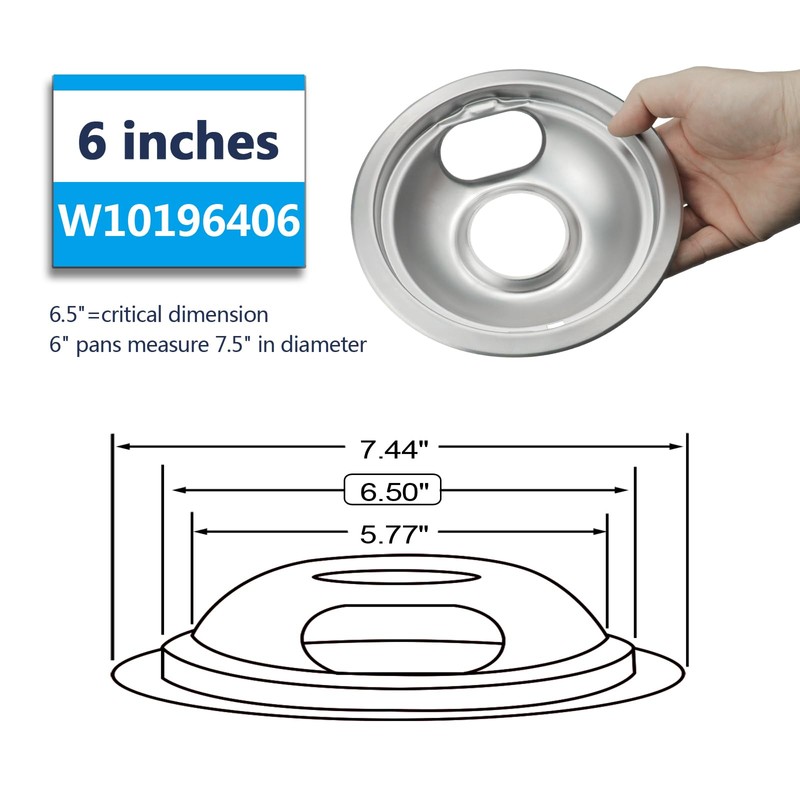 Premium Drip Pan Electric Stove Burner Covers for Whirlpool, Maytag,