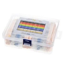 DollaTek 2600 Pcs/Lot 130 Values 1/4W 0.25W 1% Metal Film Resistors Assorted Pack Resistors Assortment Kits Fixed Resistor for DIY