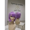 Lymalimoon Peluca Morado Claro Lila Corta Cabello Liso Y Fleco