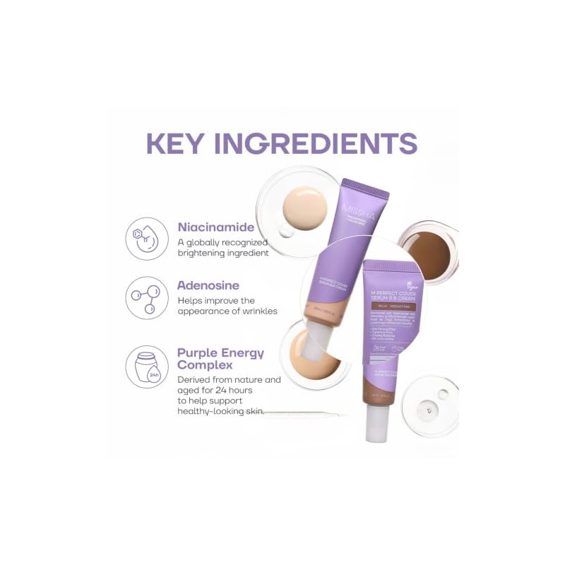 MISSHA M PERFECT COVER SERUM BB CREAM No.21 Light Beige,