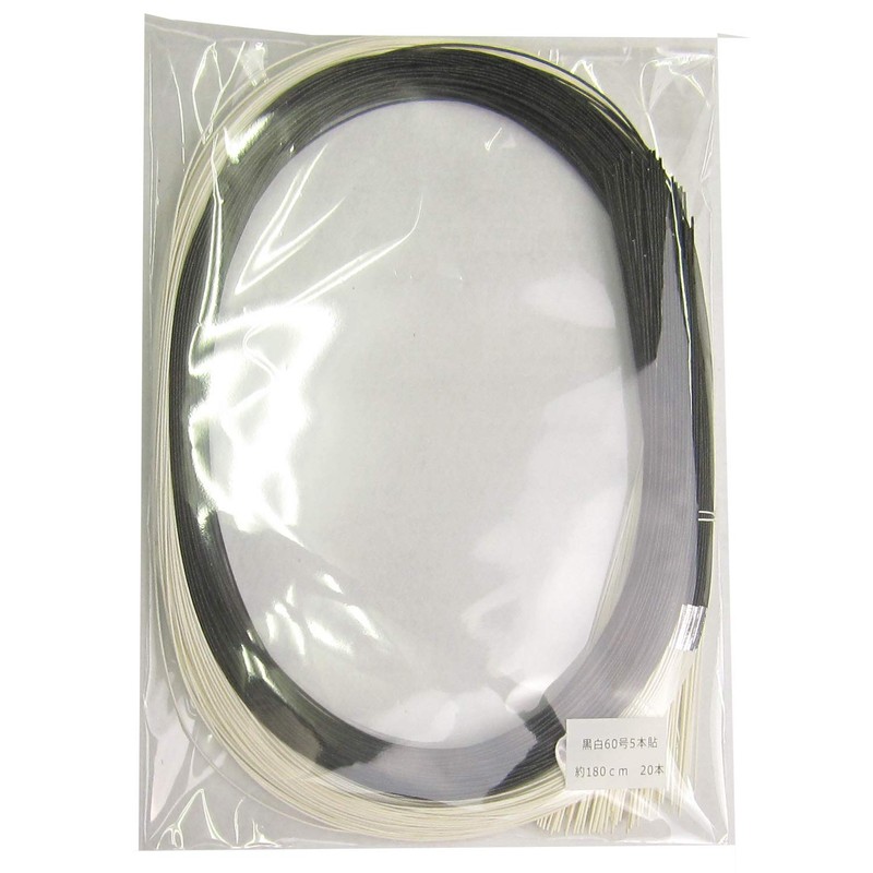 Mizuhiki Black & White No. 60 5 Sticks 70.9 inches