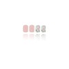 24Pcs Flower Fake Nails Square Short Press On Nails Acrylic