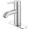 VOTON Modern Bathroom Faucet Chrome Single Handle One Hole Sink