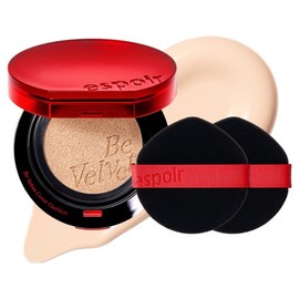 Espoir Be Velvet Cover Cushion Foundation 13g + Puff 2p Set, No. 13 Porcelain, 1 Piece / 에스쁘아 비벨벳 커버 쿠션 파운데이션 13g + 퍼프 2p 세트, 13호 포슬린, 1개
