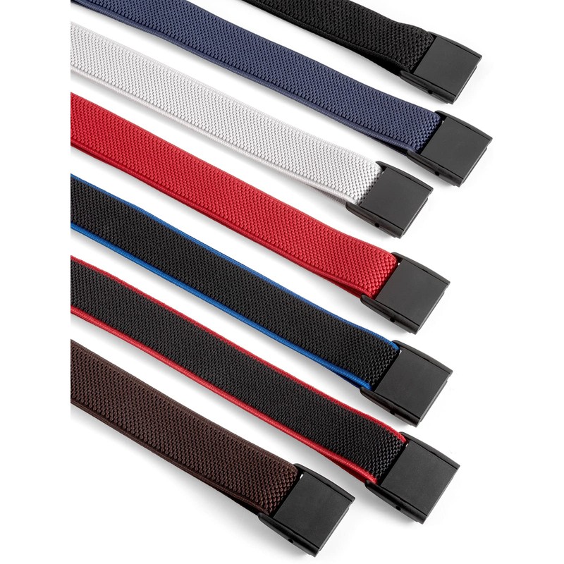 Olata Elastic Adjustable Unisex Belt with Plastic Buckle - Comfortable