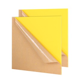 Gdhwxcl 1/8 Thick 8 x 8 inch Acrylic Sheets - 2 Pack Plexiglass Sheets for Creative DIY Projects Laser Cutting Engraving UV Printed Signs Crafts Badges - Royal Blue (2, Yellow, 8 x 8 inch)