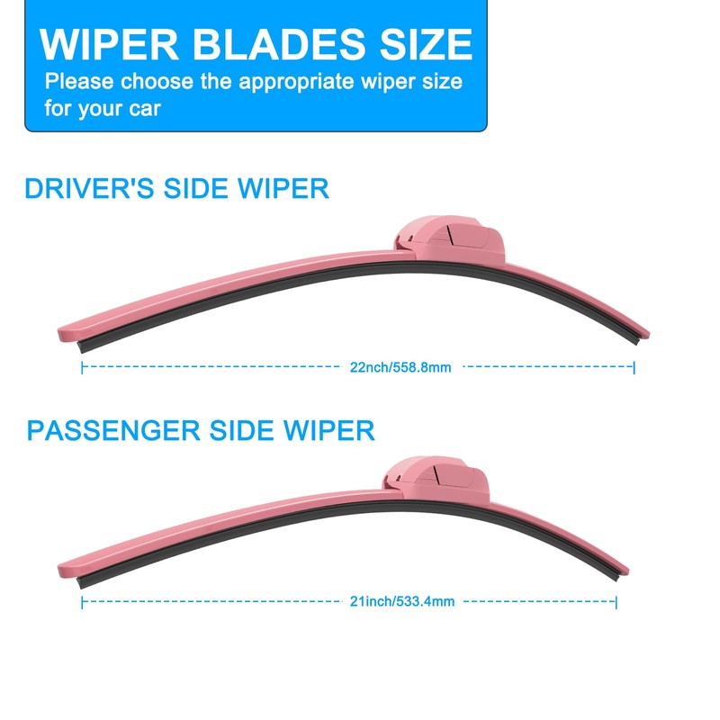 CJPPPZIW® Windshield Wipers Replacement for Toyota Tacoma 2005-2016,Streak-free,OEM Quality Premium