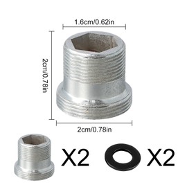 2 Pieces Tap Adapter, Faucet Adapter, Faucet Aerator Adapter, Internal Thread M18 to External Thread M22 Faucet Converter, Suitable for Kitchen Aerator Water Filter