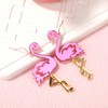 Flamingo Earrings for Women, Acrylic Glitter Pink Flamingo Dangle Earrings