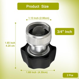 Evangenial 2-Pack Electric Pressure Washer Coupler, 3/4" Garden Hose Adapter Fitting, Heavy Duty Metal Connector Compatible with Sun Joe SPX Series Electric Pressure Washers (2-Pack Adapter A)