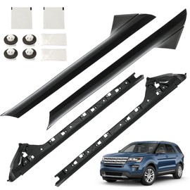 LELEHOKA 4 Pcs Windshield A-Pillar Trim Molding Compatible with 2011 2012 2013 2014 2015 2016 2017 2018 2019 Ford Explorer Replaces 926-450, 926-451, BB5Z7803137AA, BB5Z7803136AA