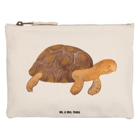 Mr. & Mrs. Panda Size M Makeup Bag Turtle Marched - Gift, Turtles, Motivation, Cosmetic Bag, Sea, Pencil Case, White, Hand drawn