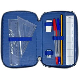 Clondo Astuccio 3 Scomparti Scuola Bambini Per Sonic Fan Completo 44 Pezzi – Effetto 3D con Personaggi – 20x12x7 cm – Kit Cancelleria Triplo Corredo Elementare e Primaria 6+ Anni