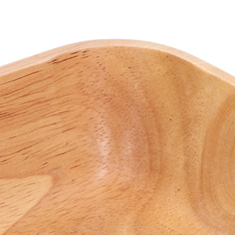 Rubber Wood Salad Bowl Handcrafted Simple Stylish Square Bowl Tableware