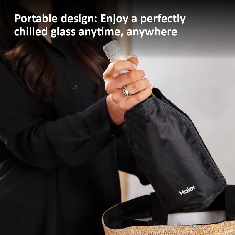 Haier Wine Cooler Pouch, Portable and Light-Weighted, Chill Wine in